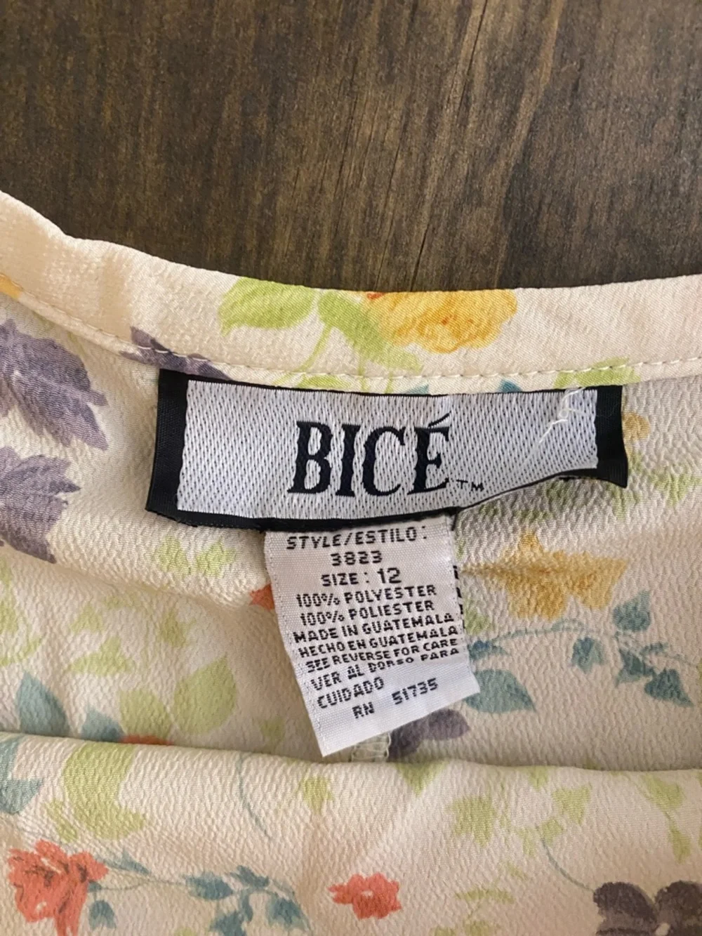 Vintage Cream Floral A-Line Skirt